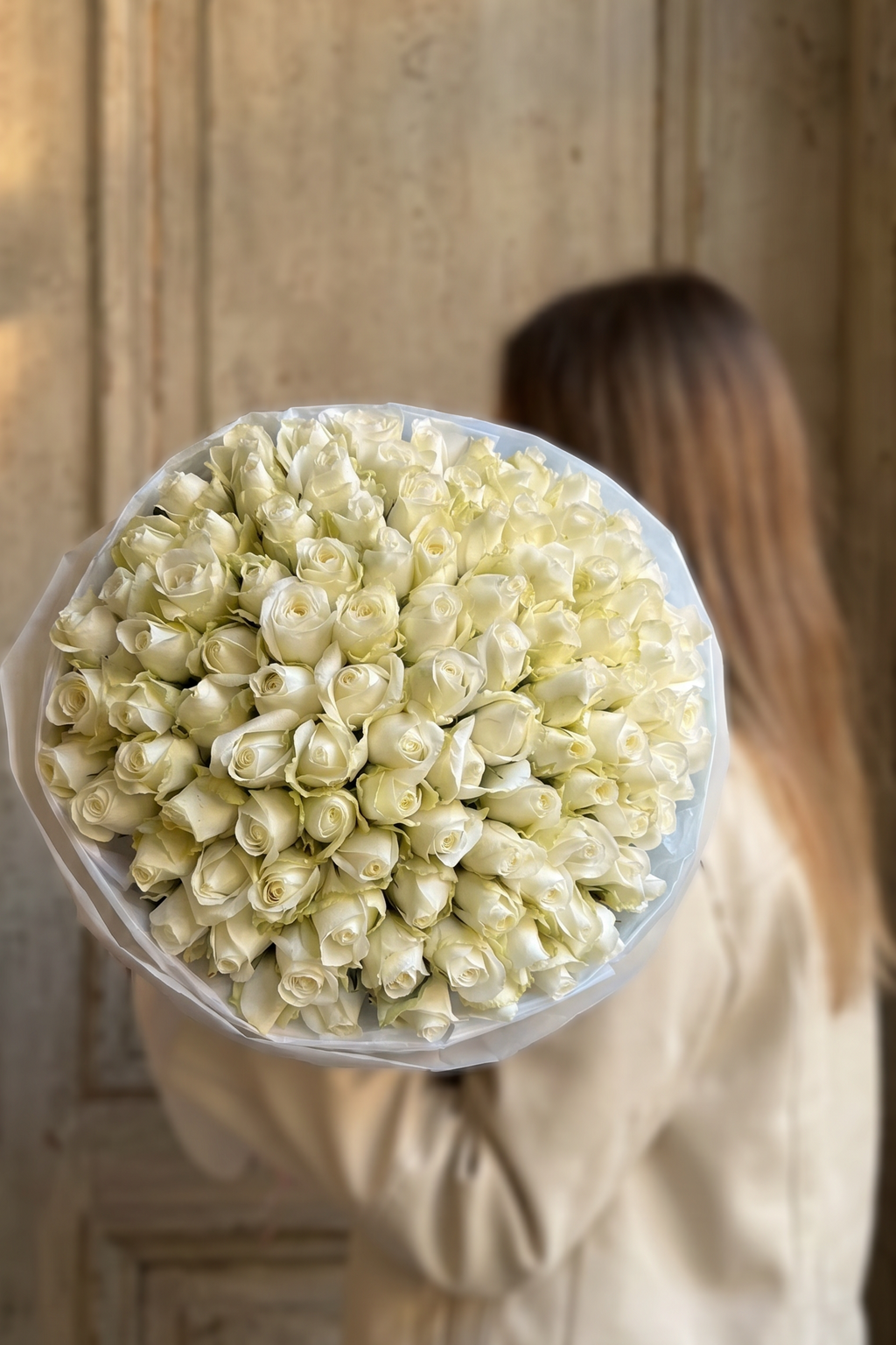Rose Bouquet "Snow Kissed"