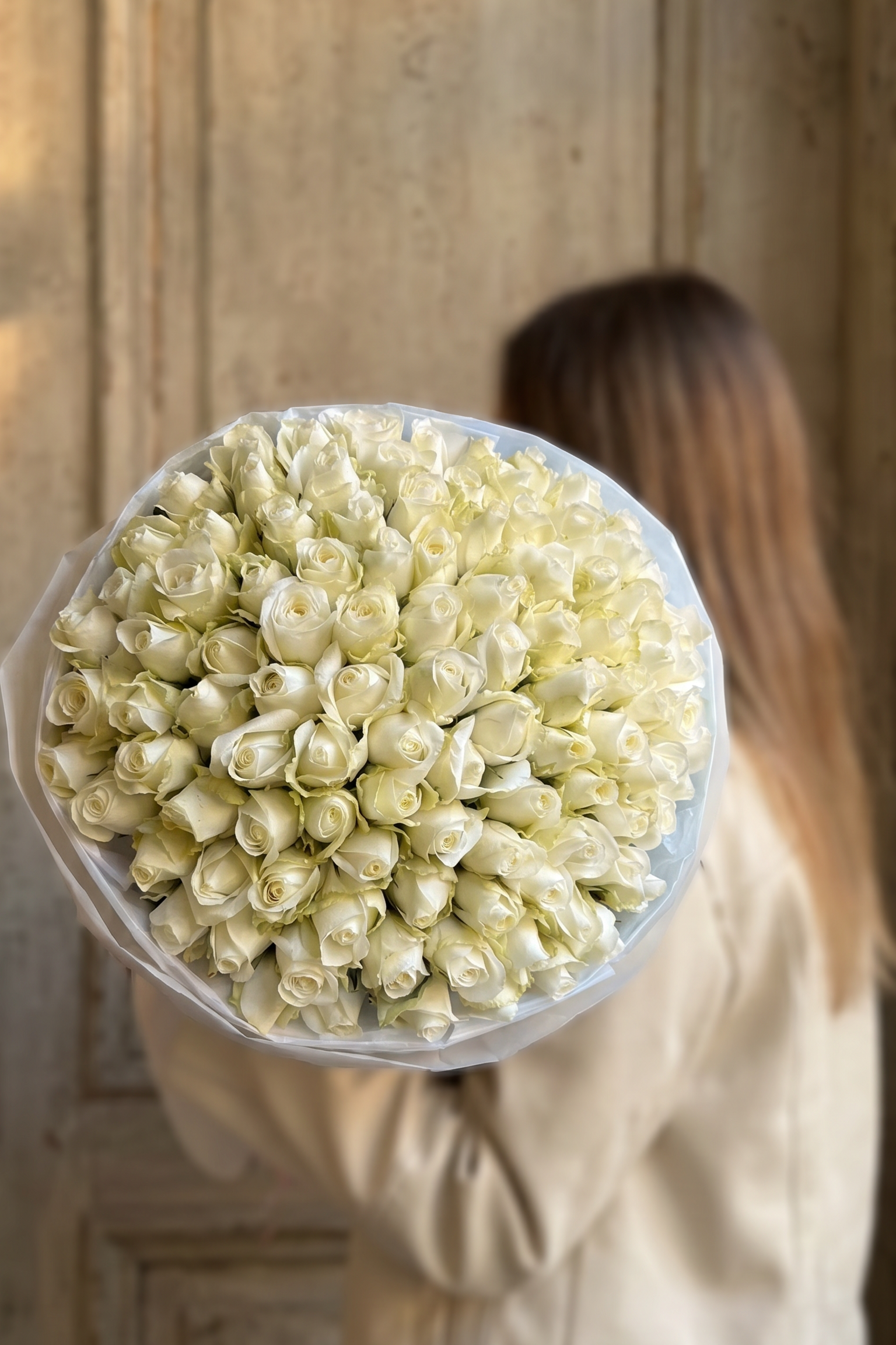 Rose Bouquet "Snow Kissed"